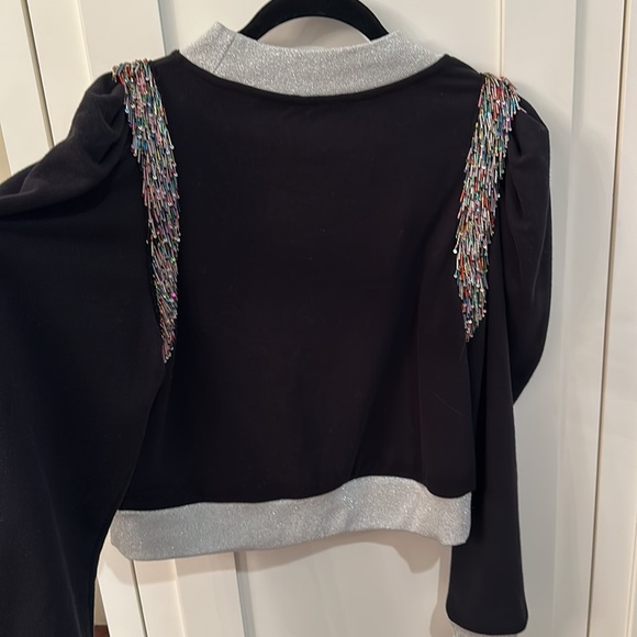 Queen of Sparkles small sweatshirt with beaded fringe - Picture 3 of 3